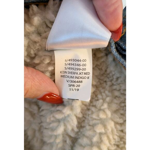 GAP Icon Sherpa Denim Jacket Women’s Small – Medium Indigo Cotton - Picture 8 of 10